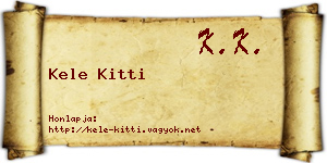 Kele Kitti névjegykártya